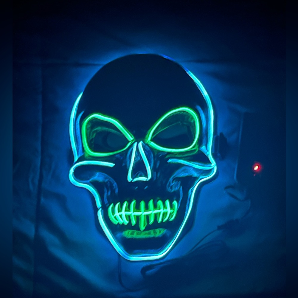 Halloween mask with led light batteries not included